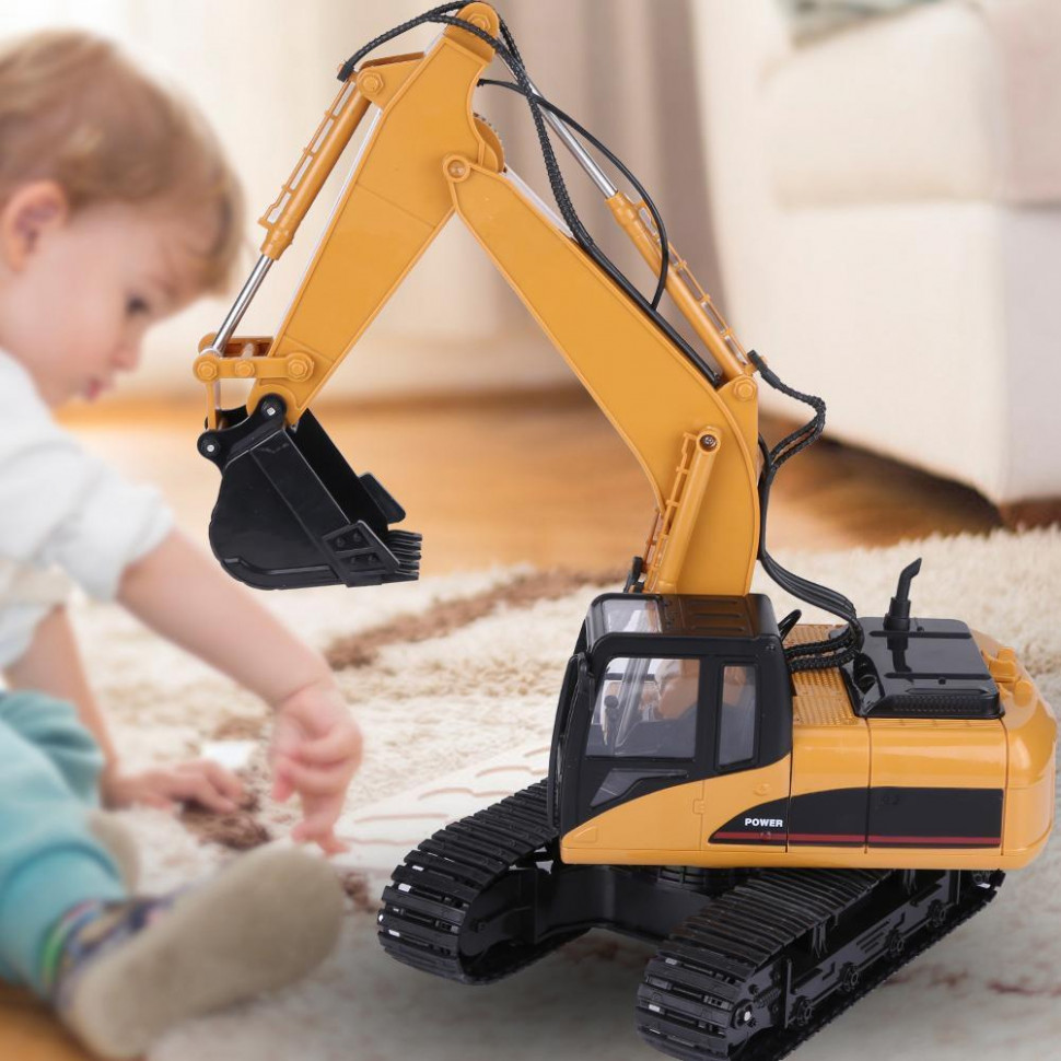 Радиоуправляемый экскаватор HUI NA TOYS масштаб 1:14 2.4G - HN1350