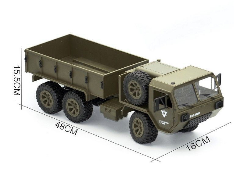 Радиоуправляемая машина Heng Long американский военный грузовик 6WD RTR масштаб 1:16 2.4G - FY004A